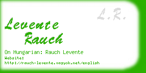 levente rauch business card